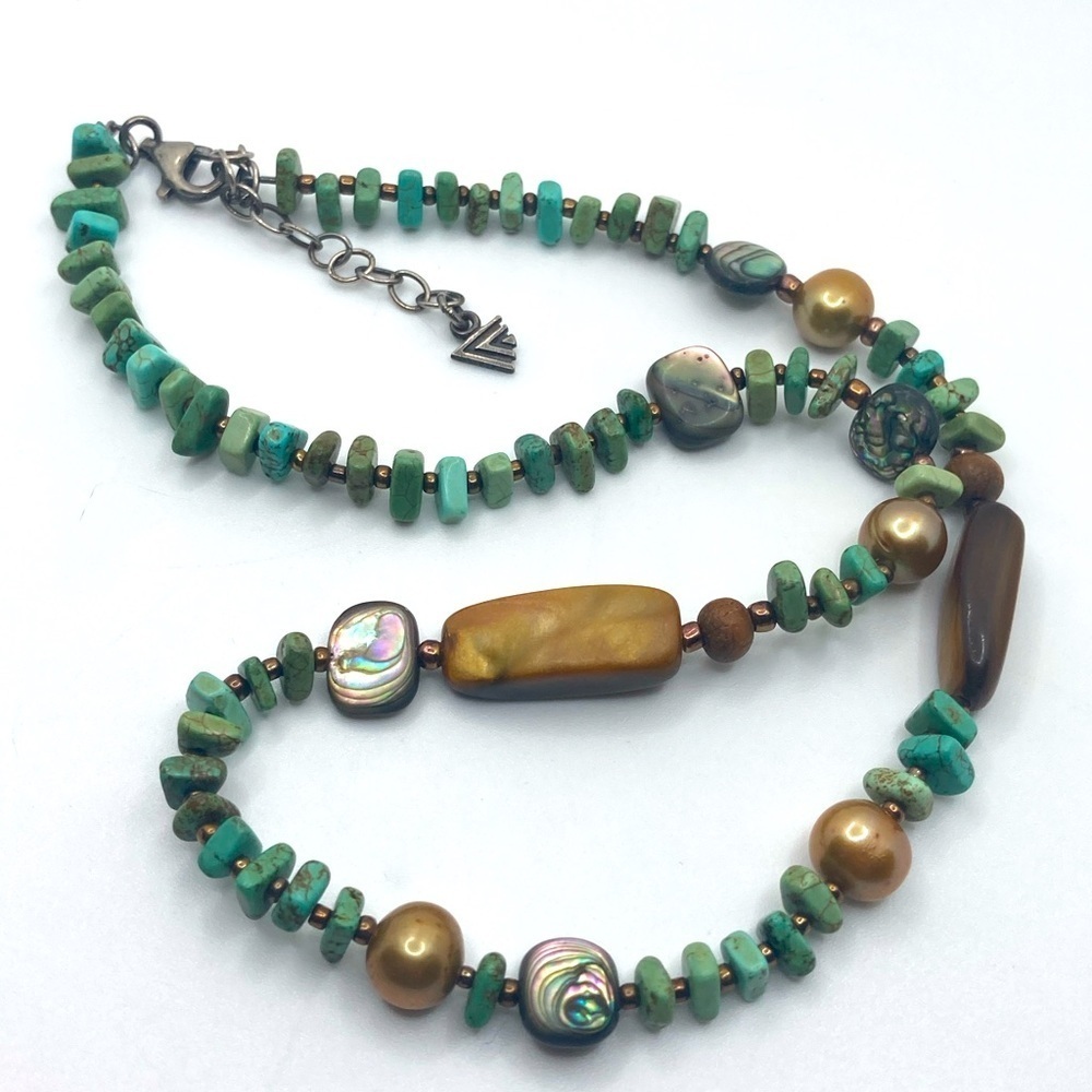 Silpada Sterling Howlite Pearl & MOP Necklace 18” + 2”’Extender